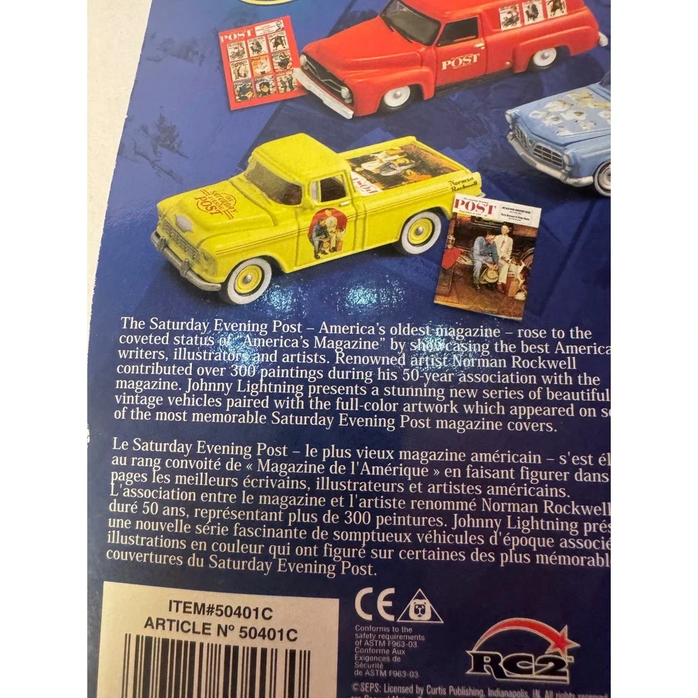 Johnny Lightning Saturday Evening Post 1955 Chevy Cameo Yellow Norman Rockwell